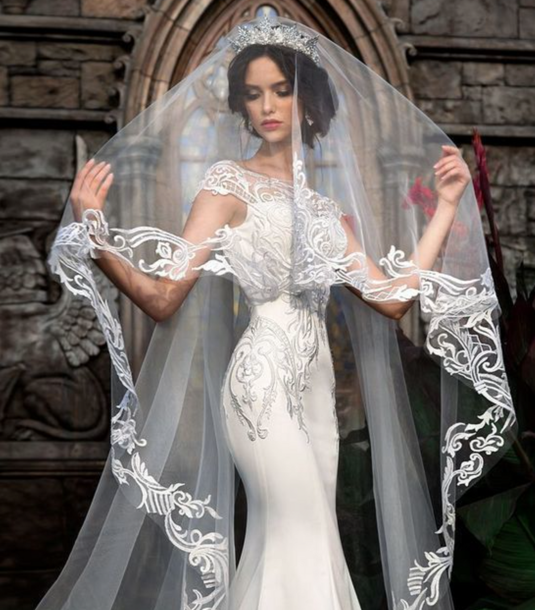 Wedding tiaras with discount veils
