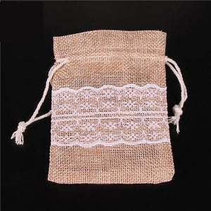 Jute Burlap Drawstring Bags