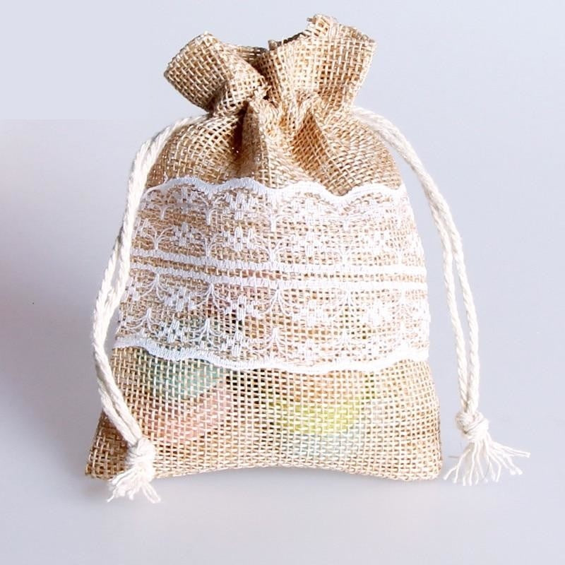 Jute Burlap Drawstring Bags