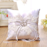 Satin and Lace Ring Bearer Pillow