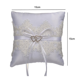 Satin and Lace Ring Bearer Pillow