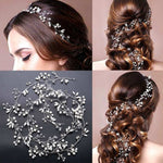 Bridal Hair Vine Rhinestones Pearls
