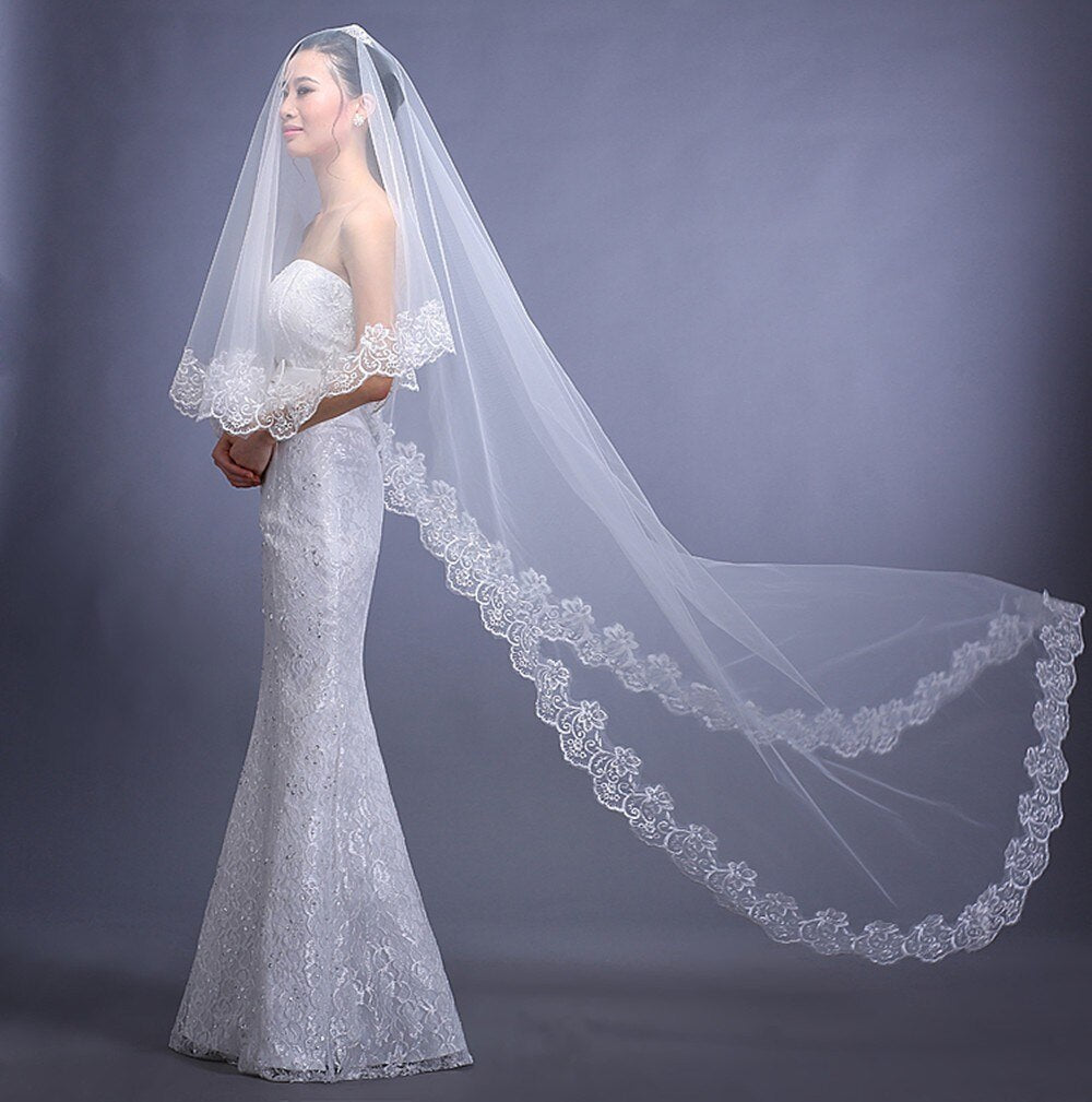 Cathedral Lace Edge Veil