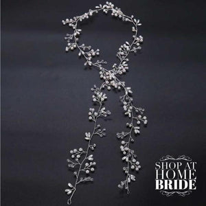 Bridal Hair Vine Rhinestones Pearls