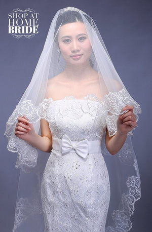 Cathedral Lace Edge Veil