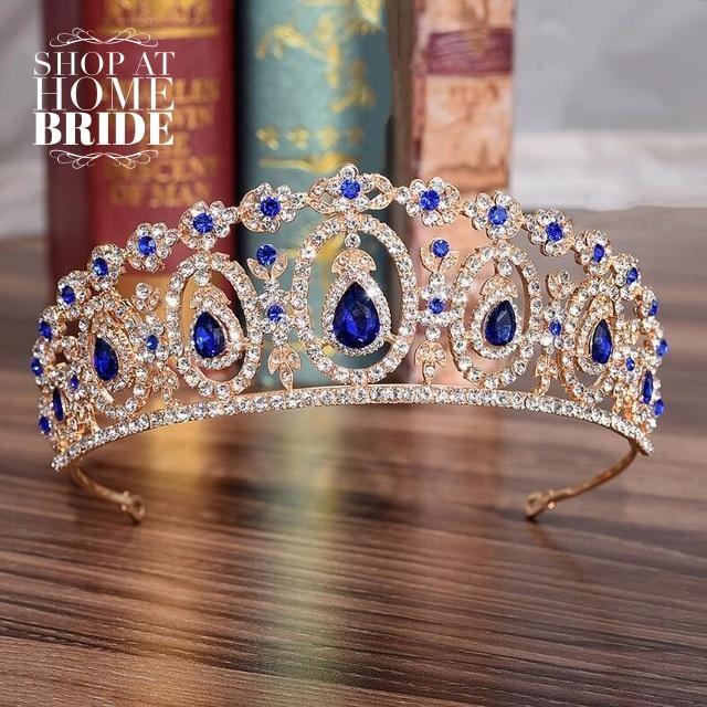 Crystal Wedding Tiara - Five Colors