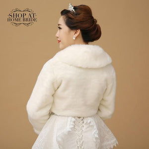 Faux Fur Wedding Bolero Jacket