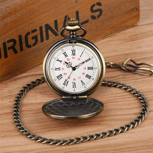 To My Son Vintage Bronze Quartz Pocket Watch