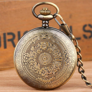 To My Son Vintage Bronze Quartz Pocket Watch