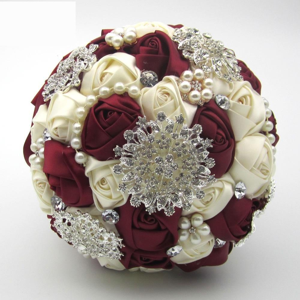 Brooch Bouquet Pearls and Roses