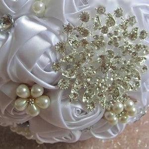 Brooch Bouquet Pearls and Roses