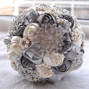 Brooch Bouquet Pearls and Roses