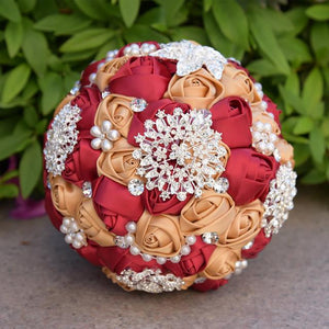 Brooch Bouquet Pearls and Roses