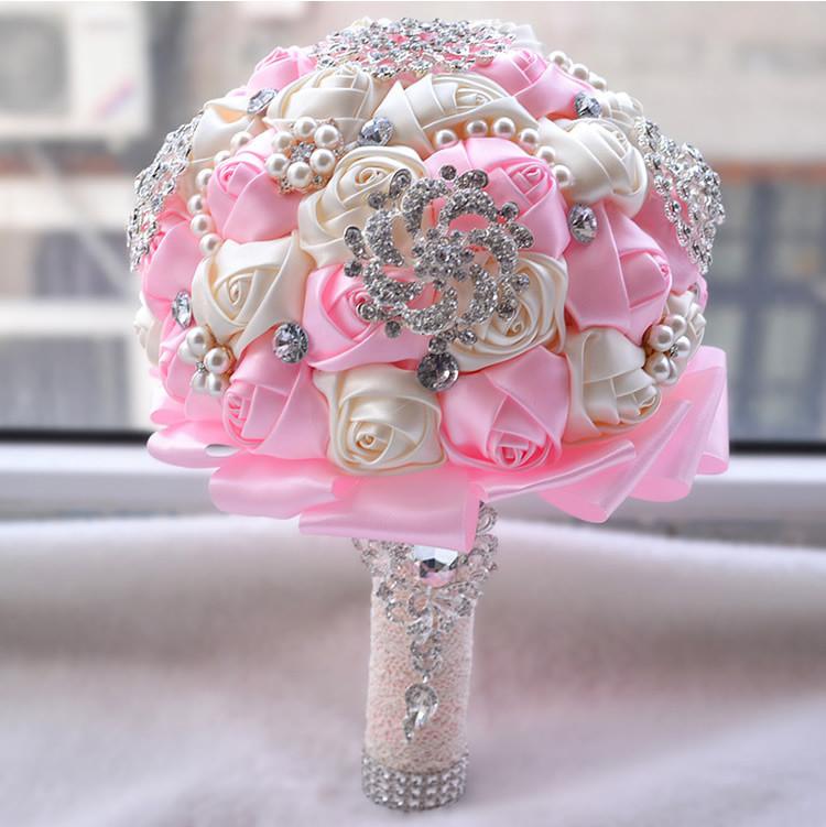 Brooch Bouquet Pearls and Roses