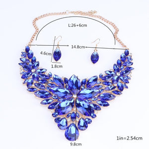 Outstanding Crystal Bridal Necklace & Earrings