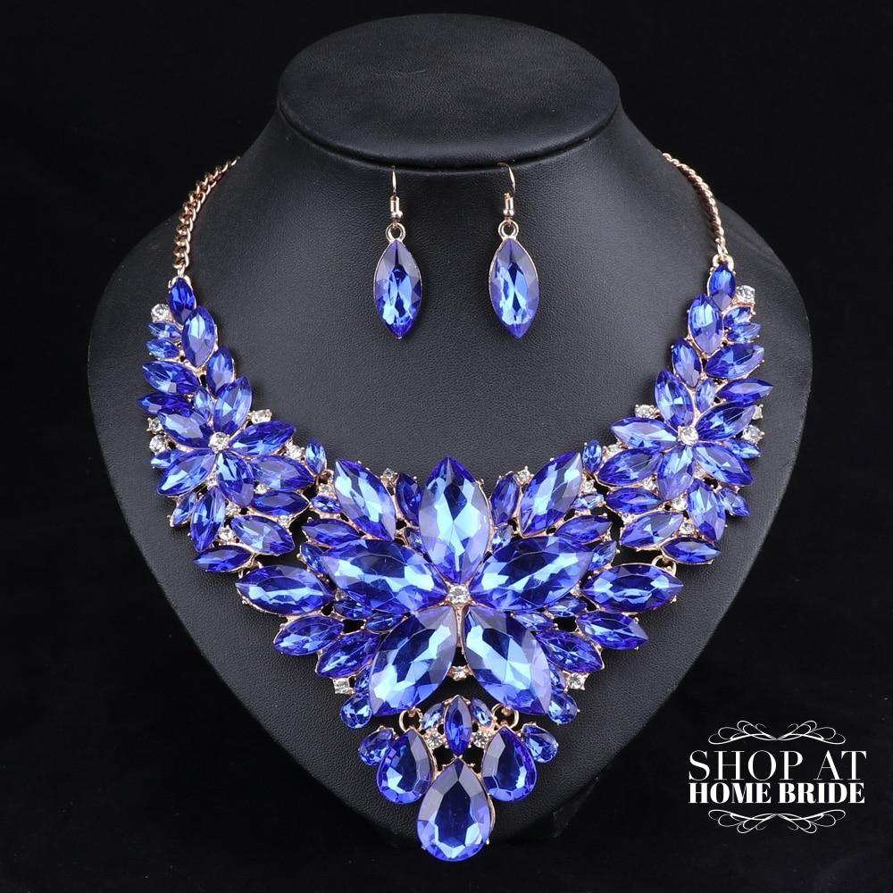 Outstanding Crystal Bridal Necklace & Earrings – Shop At Home Bride