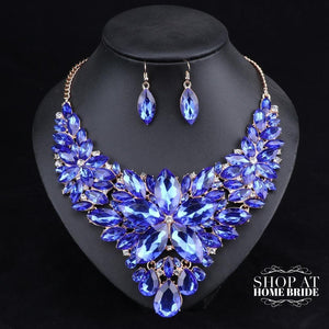 Outstanding Crystal Bridal Necklace & Earrings