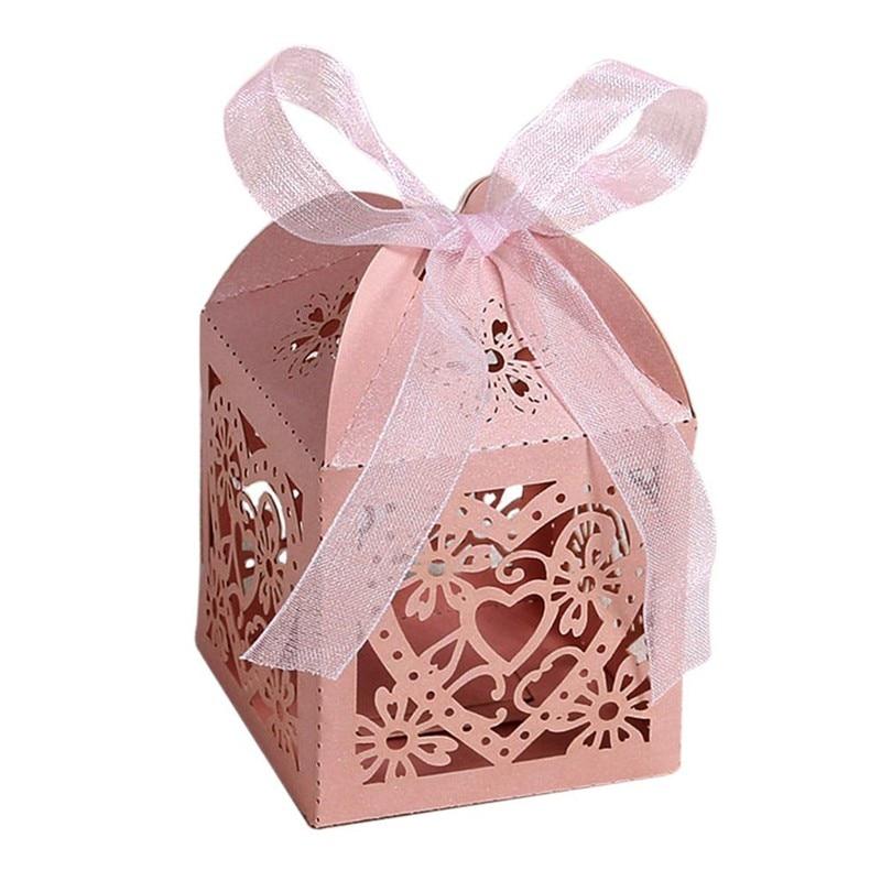 100 Heart Laser Cut Paper Candy Boxes