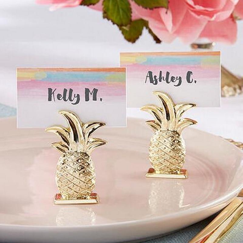 15 Gold Pineapple Place Card Holders