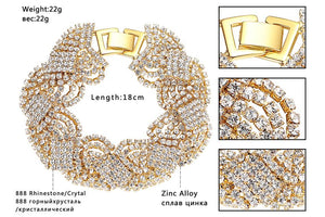 Crystal Twisted Wedding Bracelet