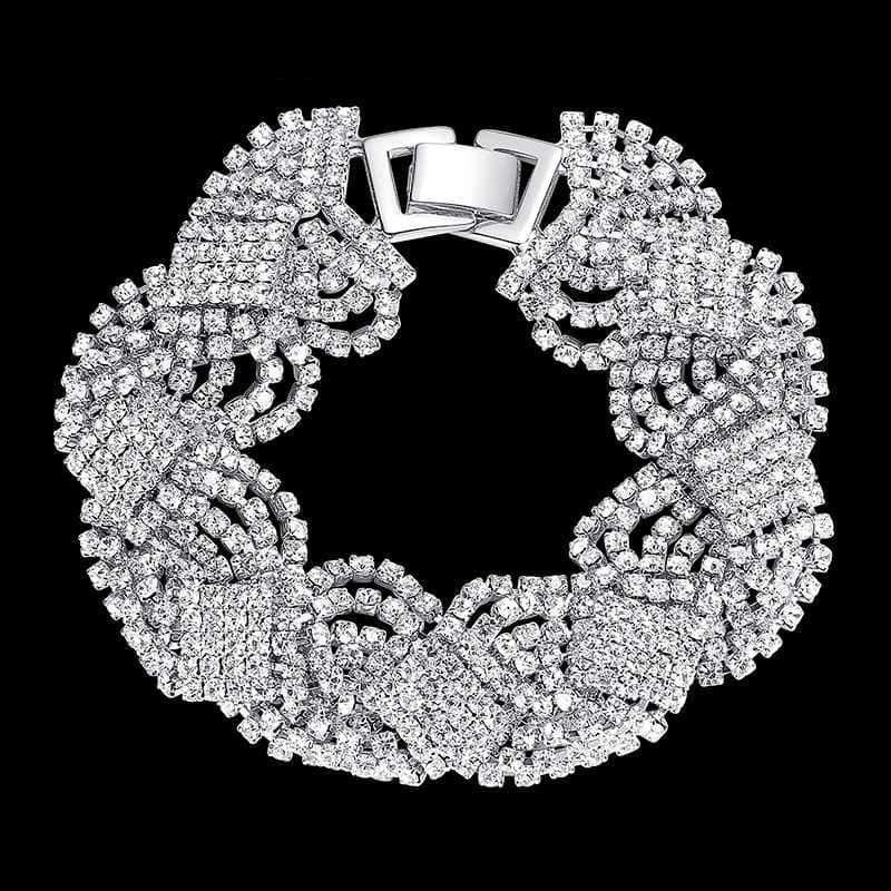 Crystal Twisted Wedding Bracelet