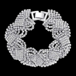 Crystal Twisted Wedding Bracelet