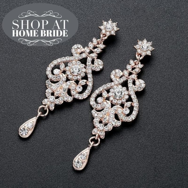 Crystal Wedding Necklace Earring Set