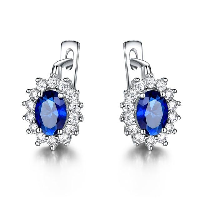 Sapphire clip hot sale on earrings