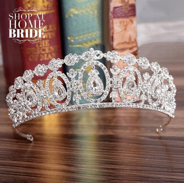 Crystal Wedding Tiara - Five Colors